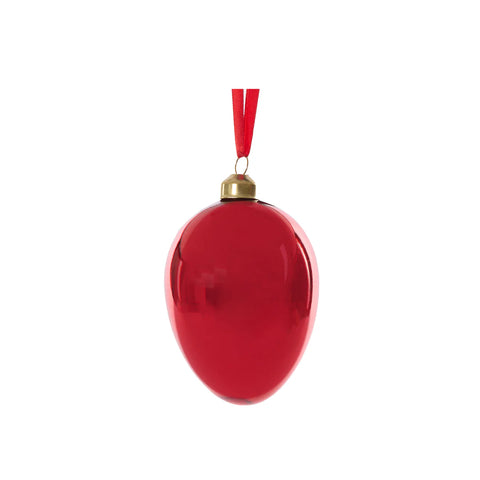 Luxe Glass Hanging Red Egg