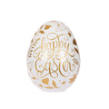 White & Gold Happy Easter Egg